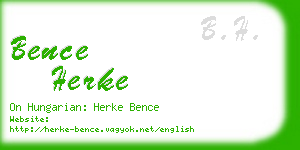 bence herke business card